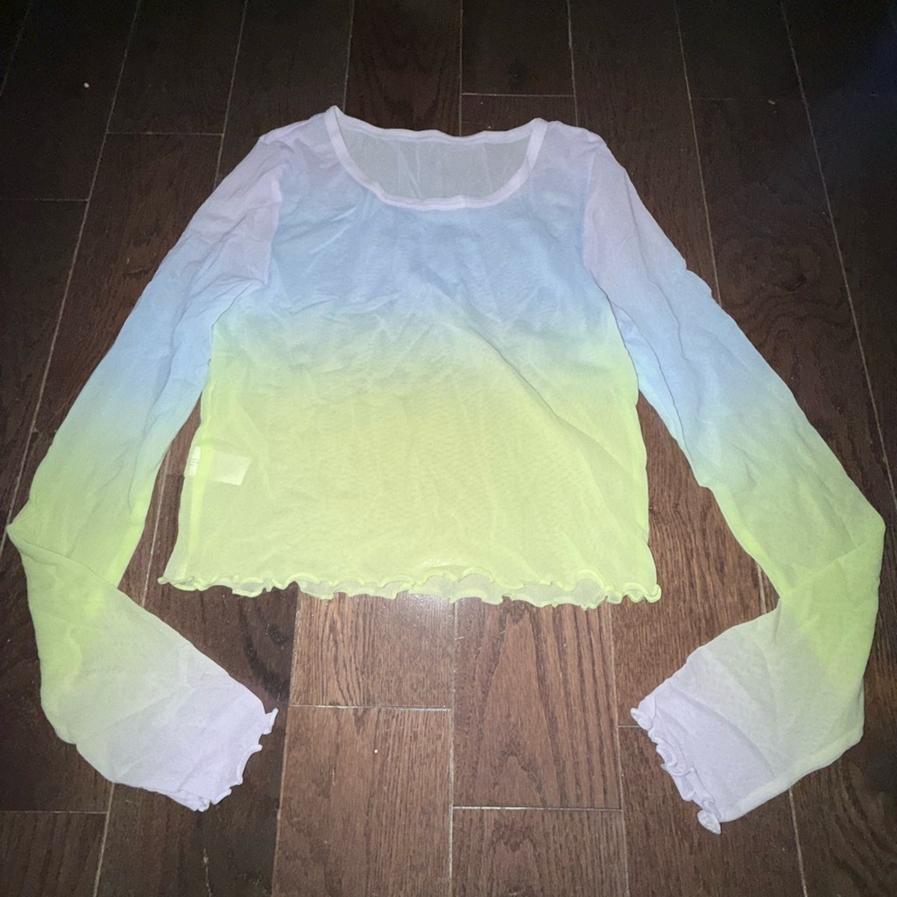 Sheer multi color top